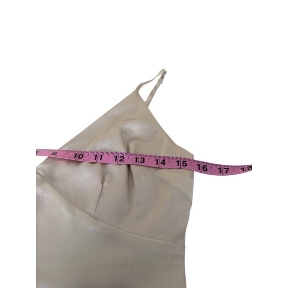 Abercrombie & Fitch Satin Crop Top Cream Beige Neutral Size S - Picture 5 of 8